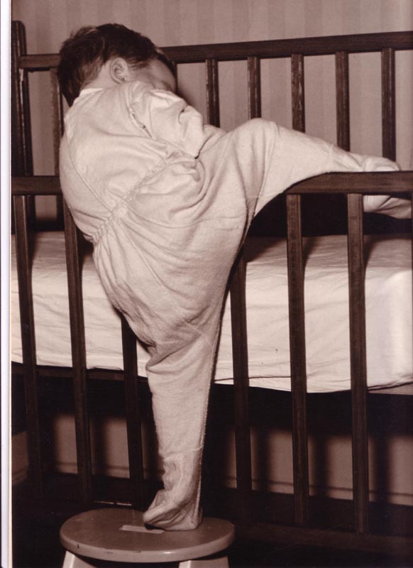 MichaelClimbingIntoBed